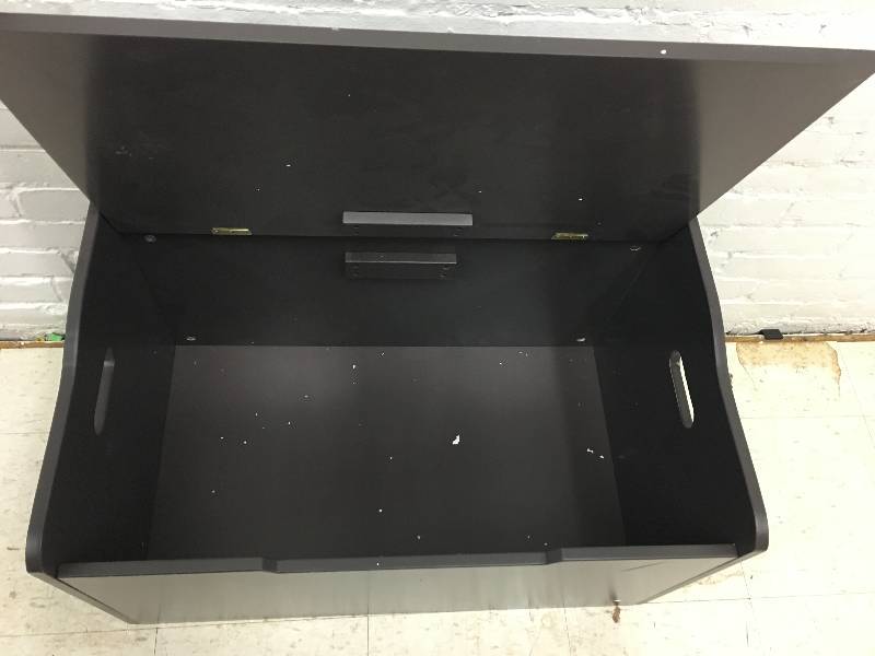 lot 40 image: Badger Baskets Espresso Bench Top Toy Chest Retail $120