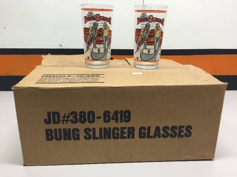 JACK DANIELS BUNG SLINGER GLASSES (12) NEW