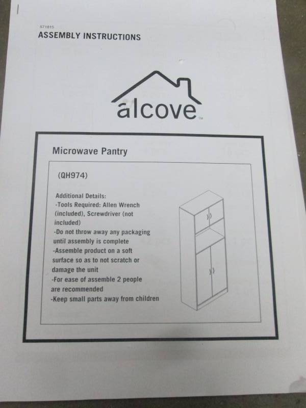 alcove™ Microwave Pantry - Black | March Store Returns and ...