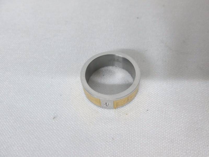 lot 92 image: Stainless Steel Greek Ring
