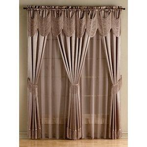 lot 69 image: Halley 56 x 84 6-Pc. One-Rod Drapery Sets