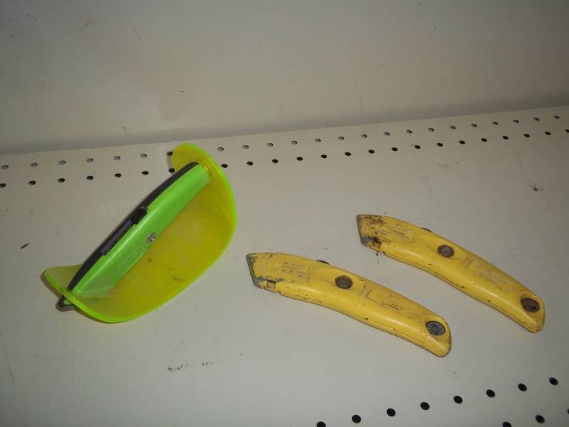 lot 146 image: box cutters and hand shield