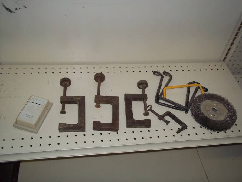lot 159 image: assorted lot (clamps, wire brush wheel)