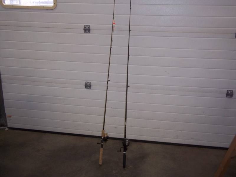 lot 189 image: 2 fishing poles (rod & reels)