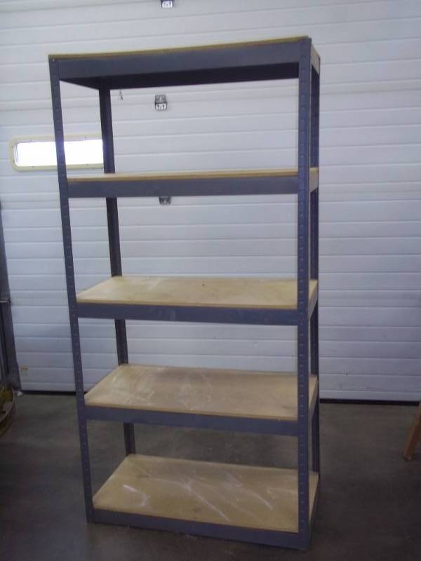 lot 206 image: 5x3x1 12 metal frame shelf