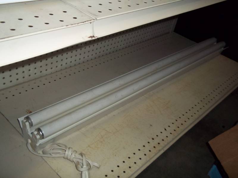 lot 221 image: 4 Florescent light with grow light bulbs