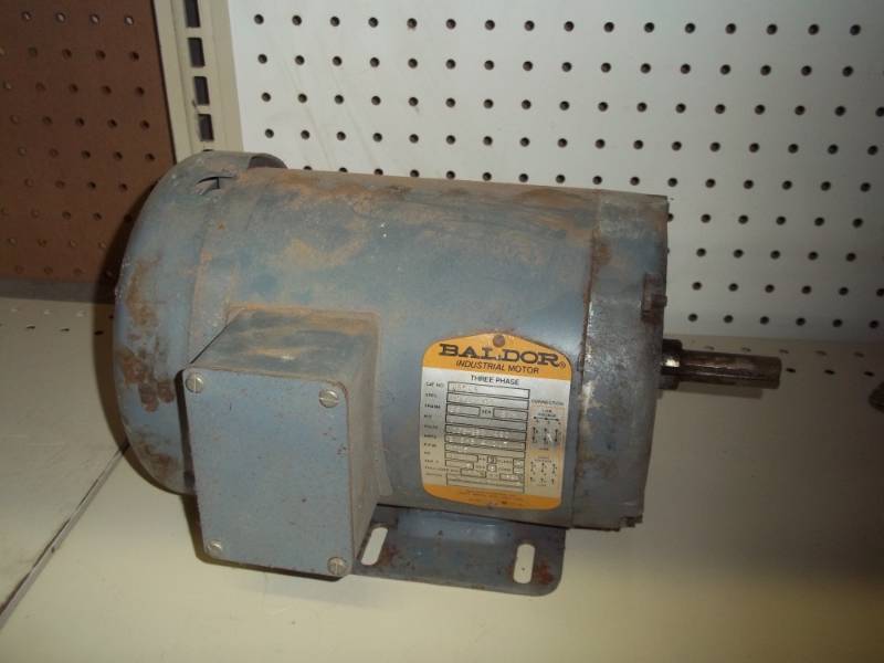 lot 248 image: Baldor Industrial 3 phase motor 205-230  460 v 1hp