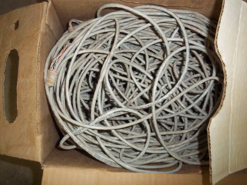 lot 278 image: Box of Cat 5e Cable some looks new
