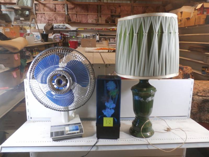 2 lights and a fan.