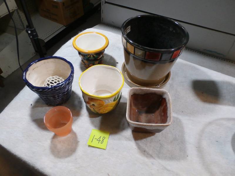 Assortment of plant pots