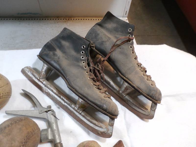 Rubber horseshoesballsice skates.