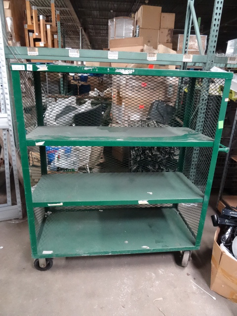 lot 6 image: Heavy Duty 4 Tier Warehouse Cart