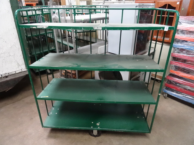 lot 7 image: Heavy Duty Metal Warehouse Cart