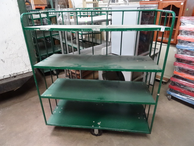 lot 8 image: Heavy Duty Metal Warehouse Cart