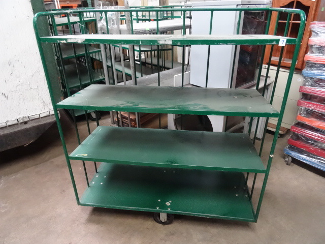 lot 9 image: Heavy Duty Metal Warehouse Cart