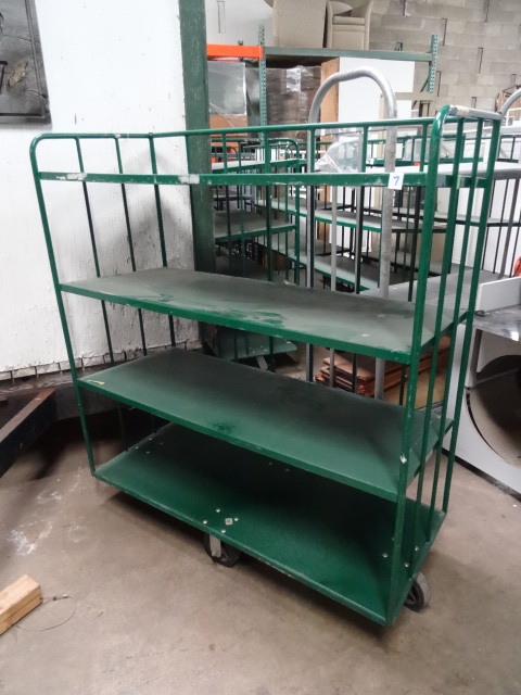 lot 10 image: Heavy Duty Metal Warehouse Cart