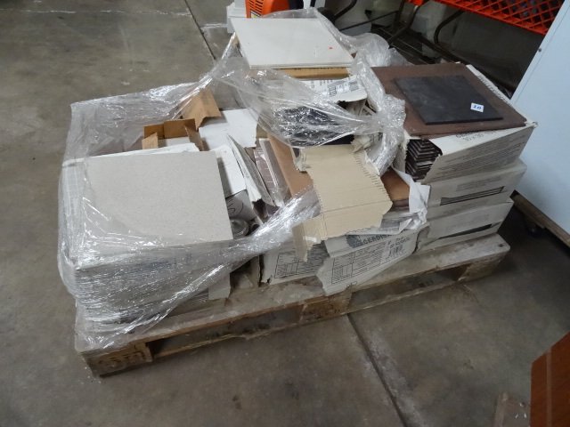 lot 20 image: Pallet of Misc Tile Various Sizes