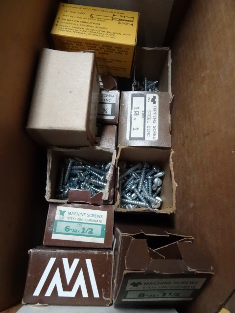 lot 66 image: Box of Misc Screw Hardware