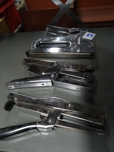 lot 69 image: 3 Hand Staplers