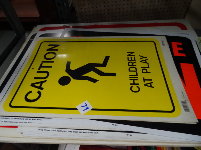 lot 79 image: Misc Safety and For Sale Signs