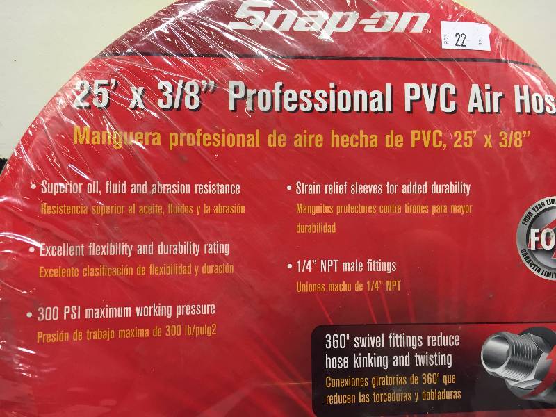 lot 22 image: SNAP-ON PROFESSIONAL PVC AIR HOSE