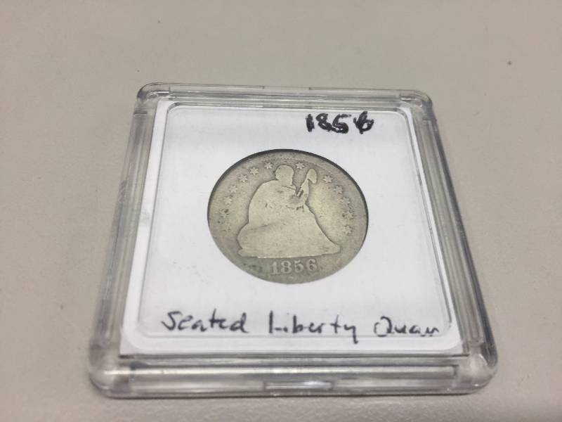 lot 44 image: 1856 SEATED LIBERTY QUARTER