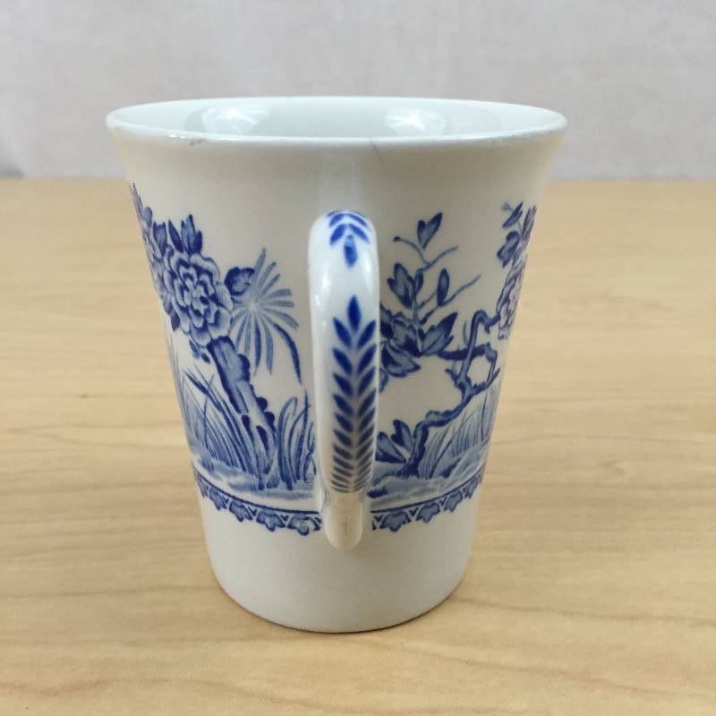 lot 46 image: Vintage Masons Quail Ironstone Made in England Mug Coffee Cup GAME BIRDS IRONSTONE Blue Transferware Retails Online $75.00