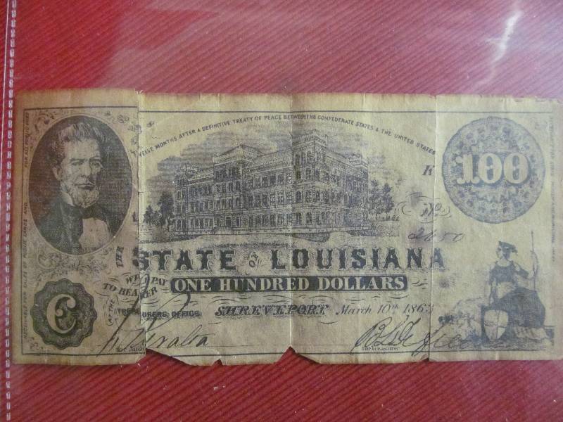 confederate 100 dollar bill