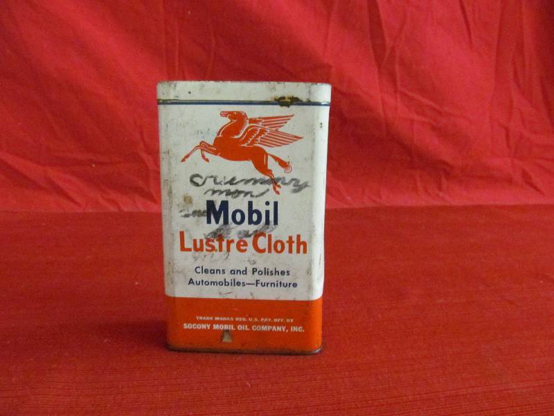 Mobil lustre cloth tin