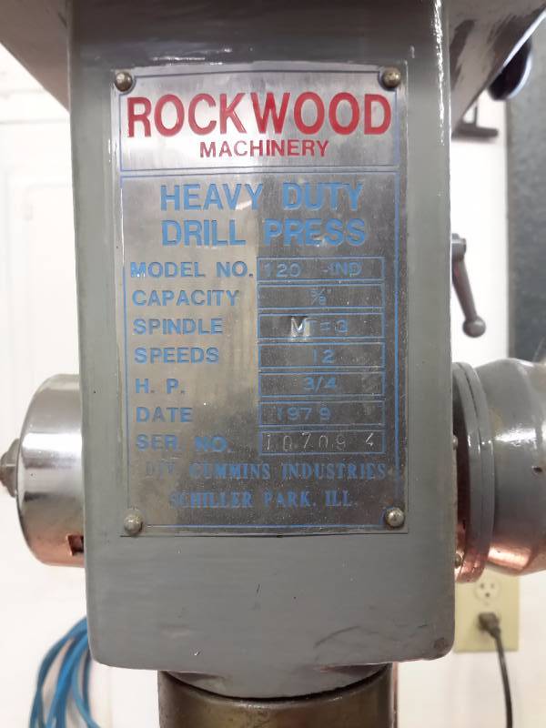 Rockwood Heavy Duty 5 8 In Capacity Drill Press Model