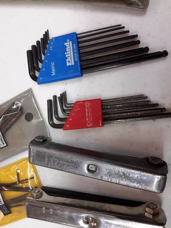 Large lot of Allen Wrenches as pictured.. Eklin and Bondhus Monticello MN.
