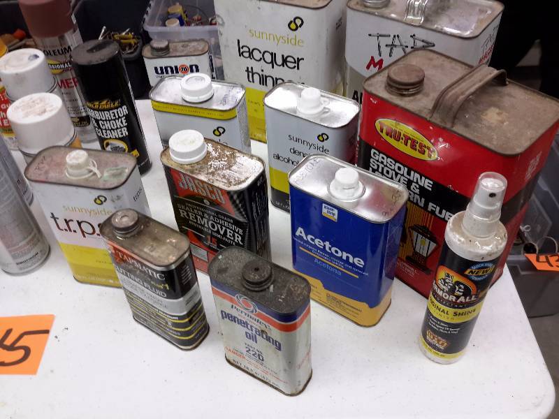 Misc. Paint and spray paint cans as pictured