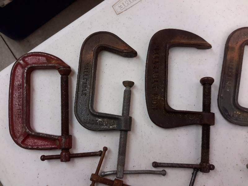 Misc. Sizes of smaller C clamps.. Misc. makers