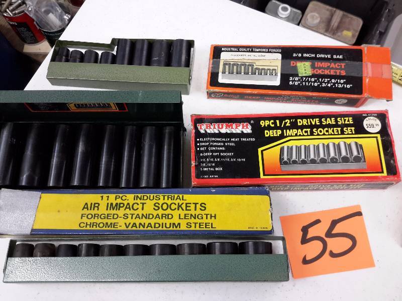4 sets of Sockets as shown.. See close-up of boxes for specifics