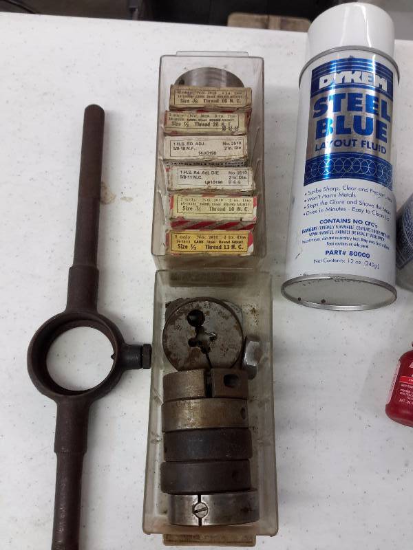 Die Cutters and handle.. Die Bluing