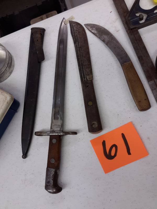 German Bayonet.. Waffenhausen, Skinning Knife, Russell and Co other items