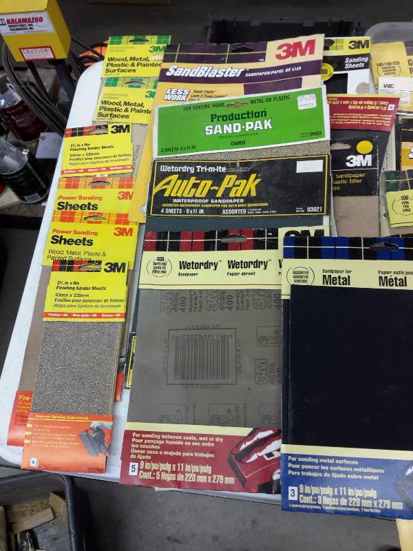 Misc. Sanding blocks and sand paper