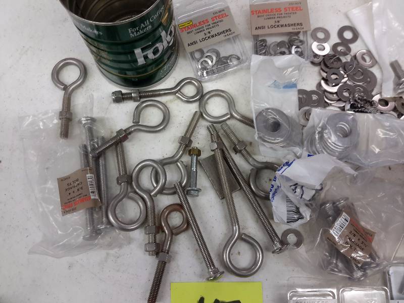 Various Stainless Steel Bolts and washers and other.
