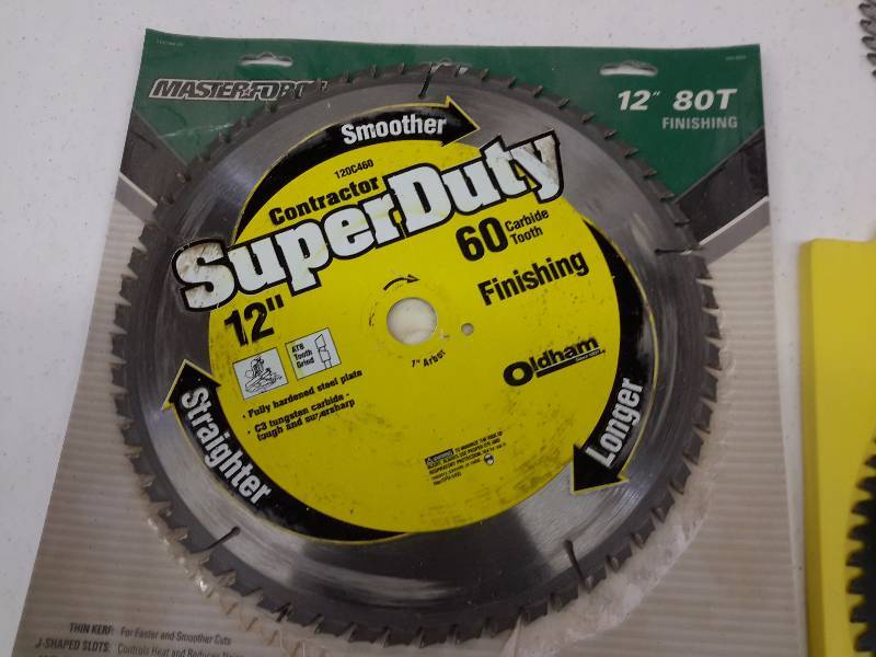 5 Table Saw Blades.. See picture for details