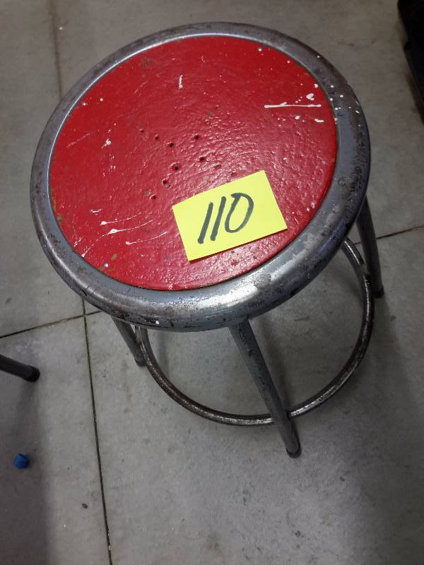 Industrial Dcor stool.. 24 in h.. Metal