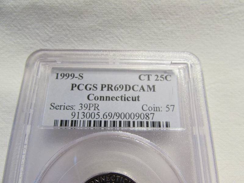 PGCS 1999 S Proof 69 Deep Cam Connecticut State Quarter