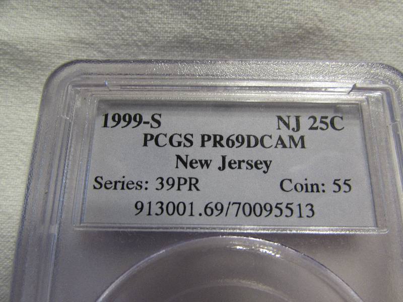 PGCS 1999 S Proof 69 Deep Cam New Jersey State Quarter