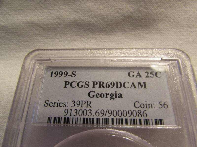 PGCS 1999 S Proof 69 Deep Cam Georgia State Quarter
