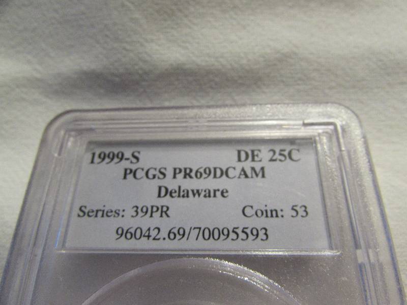 PGCS 1999 S Proof 69 Deep Cam Delaware State Quarter