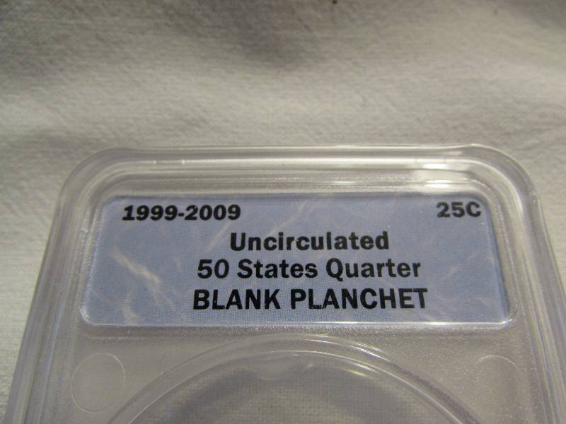Uncirculated 25 cent blank planchet