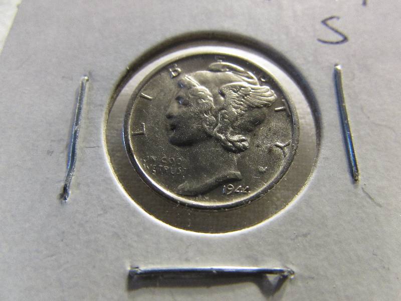 1944 S BU Mercury Dime