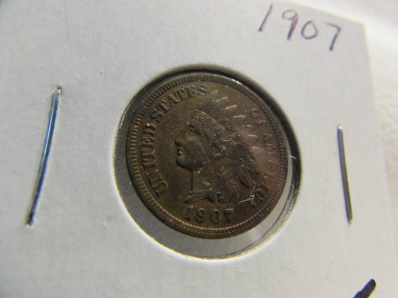 1907 AU-BU Indian Head Penny
