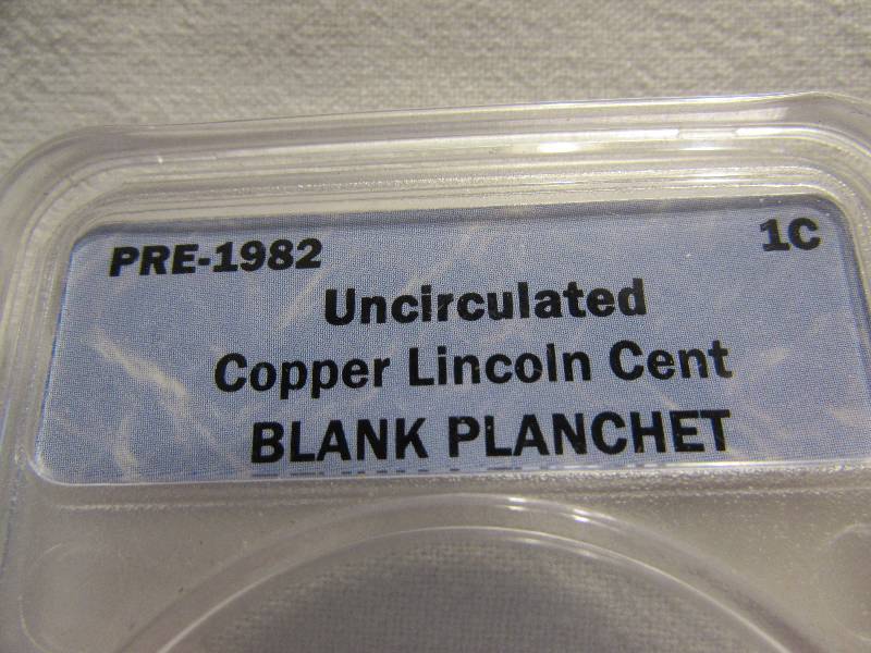 Pre 1982 uncirculated blank Lincoln Cent planchet