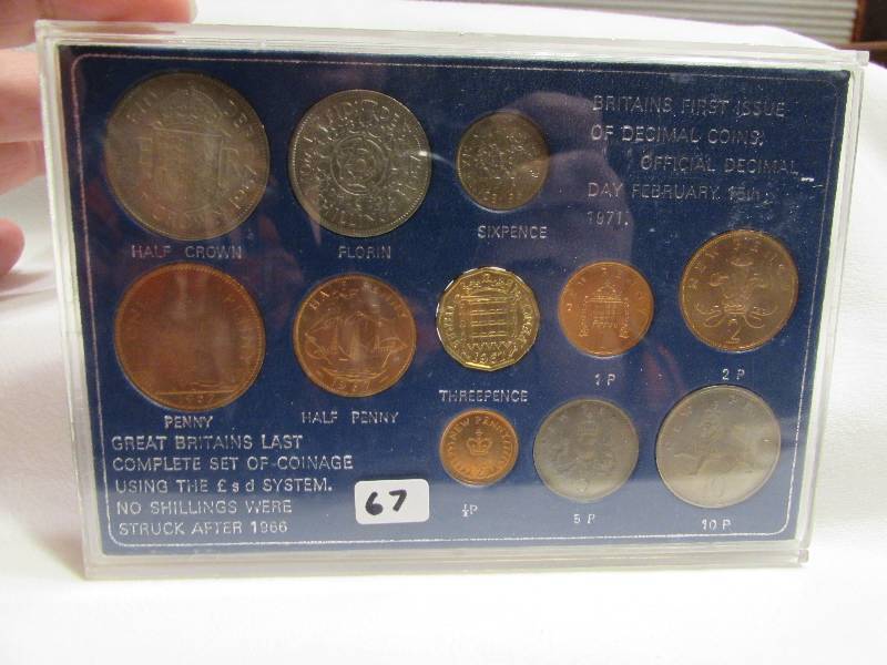 Britains First Issue of Decimal Coins