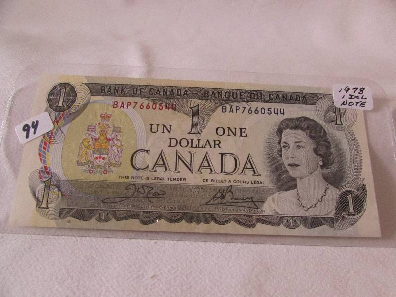 1973 ONE Dollar Canada Unc